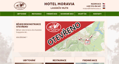 Desktop Screenshot of hotelmoravia.cz